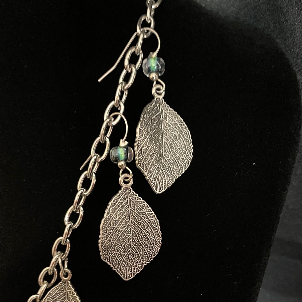 Clay Pendant Necklace & Earring Set OOAK Handmade - Picture 4 of 8